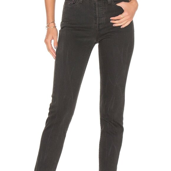 Levi's Icon Wedgie in Midnight Rain, Black, Size 24 - Picture 1 of 6